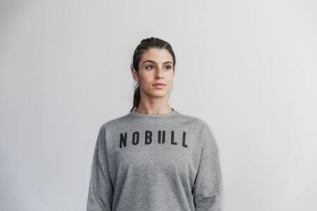NOBULL Crew Sweatshirt - Bluza Damskie Szare | PL-LVD6VdD